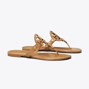 Tory Burch Miller Sandal Patent Leather Sand 7.5